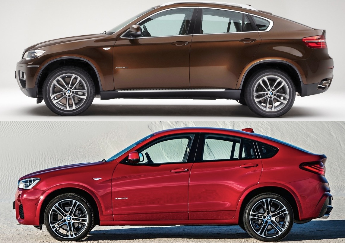 BMW X6 BMW X4 comparativa lateral