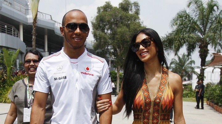 Nicole Scherzinger y Lewis Hamilton