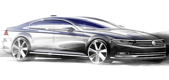 vw passat 2015 dibujo 2