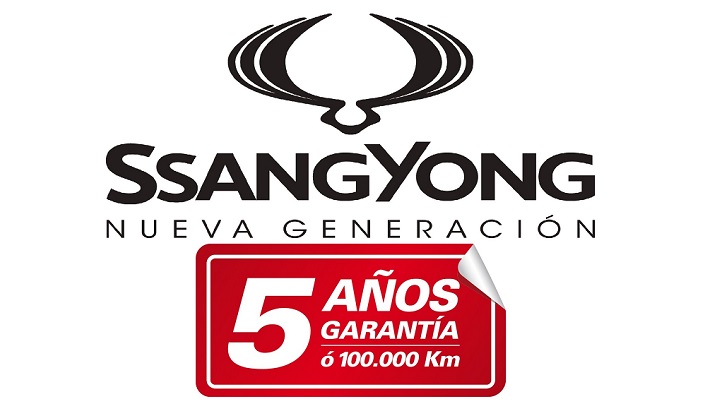 Logo SsangYong 5 anos de Garantia