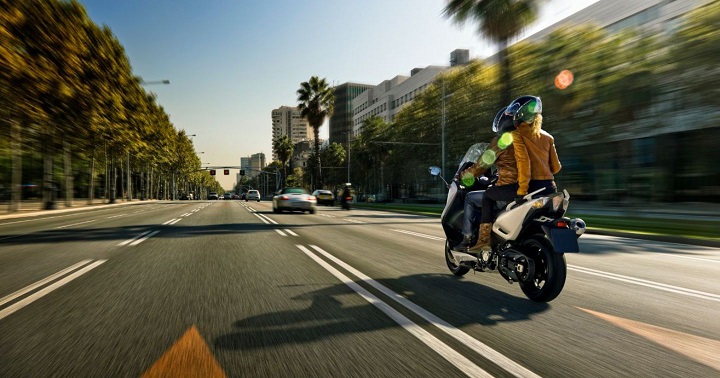 scooter en movimiento