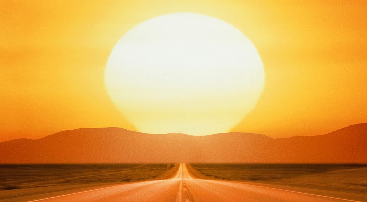 sol en carretera