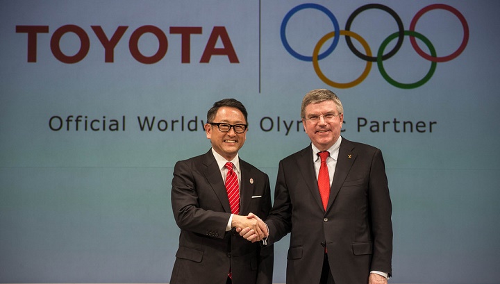 Akio Toyoda y Thomas Bach