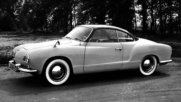 volkswagen karmann ghia blanco y negro