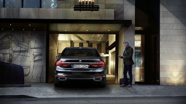 Aparcando el BMW Serie 7