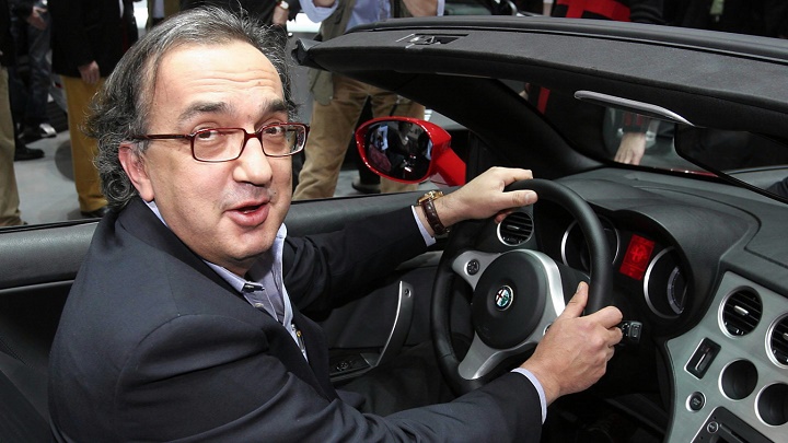 Sergio Marchionne en un Alfa Romeo