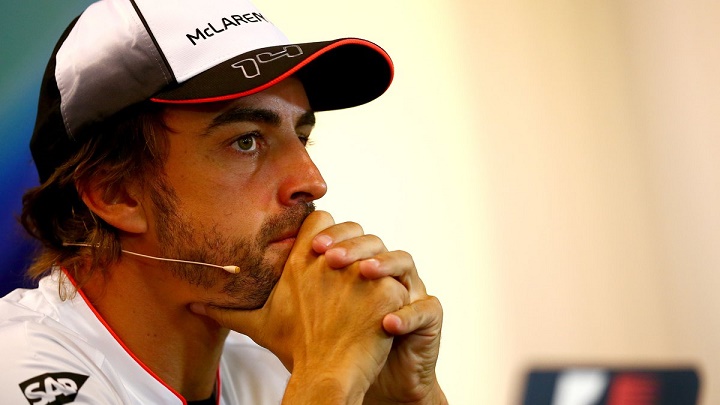 Fernando Alonso en rueda de prensa